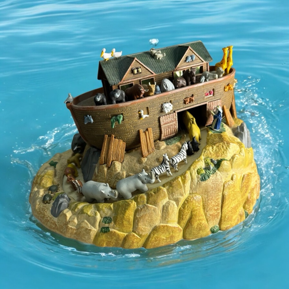 Vintage 2000 Mr Christmas Noah’s Ark Model 24301 Animated Lighted Musical Story